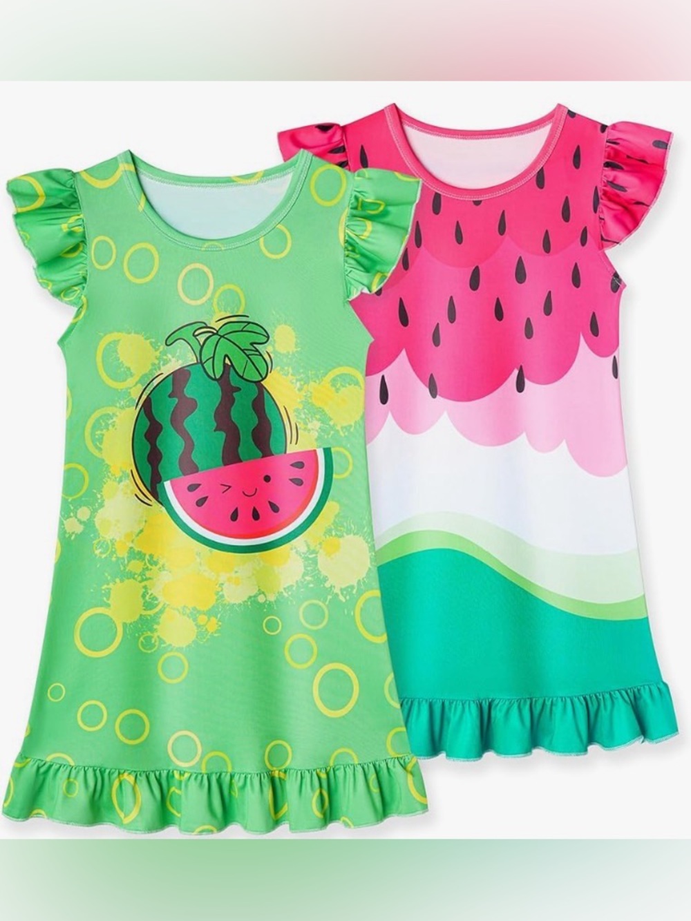 2Pcs Girls Nightgowns 
Size 4-5